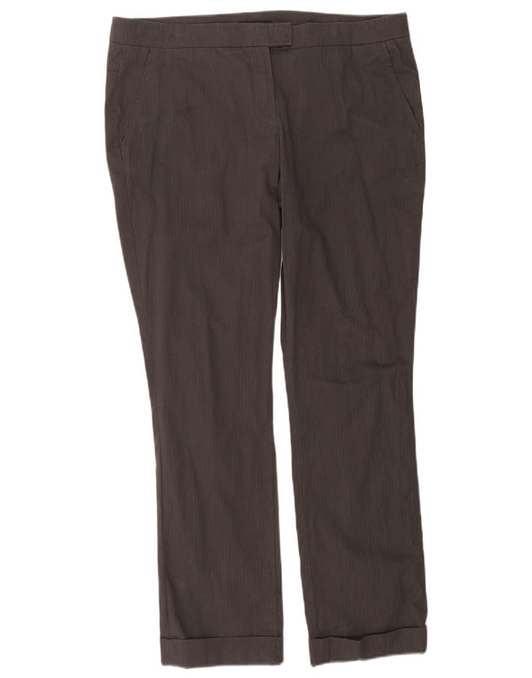 Pantaloni da abito slim da donna Tommy Hilfiger US 14 XL W38 L28 Cotone grigio