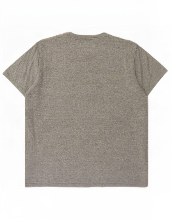T-shirt da uomo Tommy Hilfiger Top in cotone chiazzato grigio medio