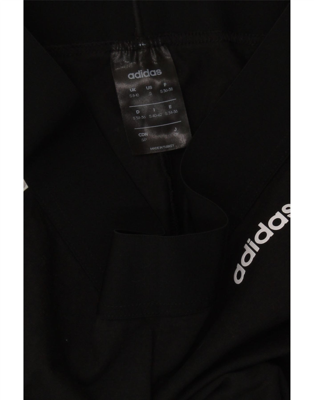 ADIDAS Womens Leggings UK 8/10 Small  Black Cotton Vintage Adidas and Second-Hand Adidas from Messina Hembry 