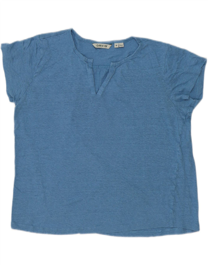 ORVIS Womens Oversized T-Shirt Top UK 14 Medium Blue Vintage Orvis and Second-Hand Orvis from Messina Hembry 