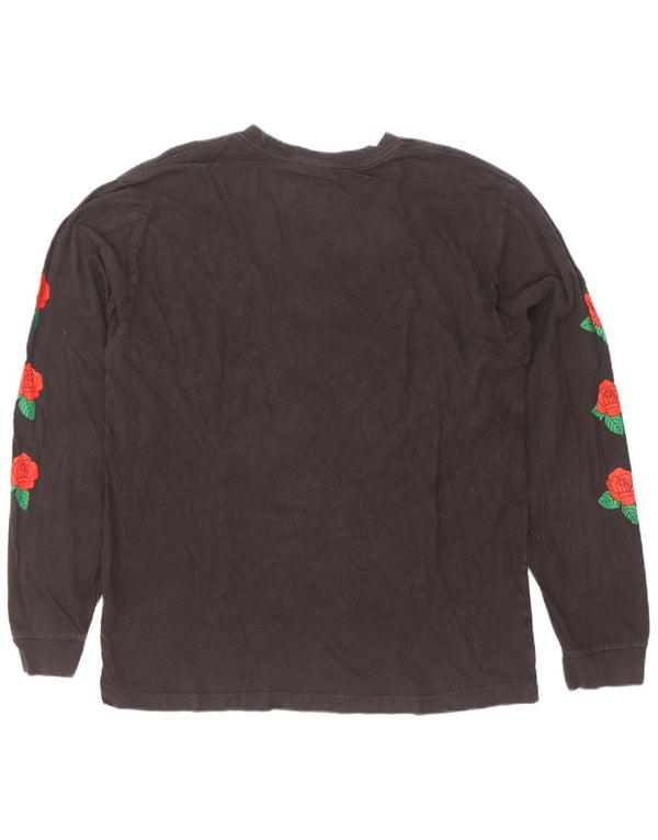 Adidas Mens Graphic Top Long Sleeve Large Black Cotton