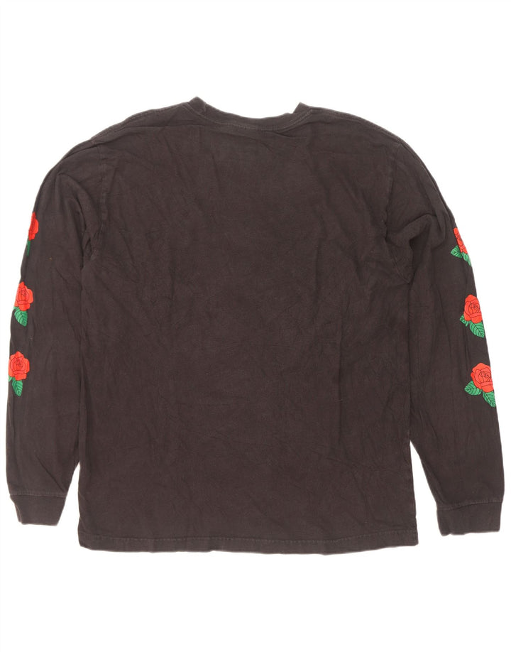 Adidas Maglietta grafica da uomo a maniche lunghe grande in cotone nero