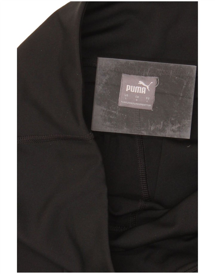 PUMA Womens Graphic Leggings UK 14 Large  Black Polyester