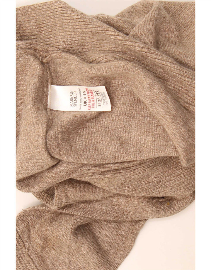 Maglione da donna Marks & Spencer con bottoni e collo UK 14 Beige medio