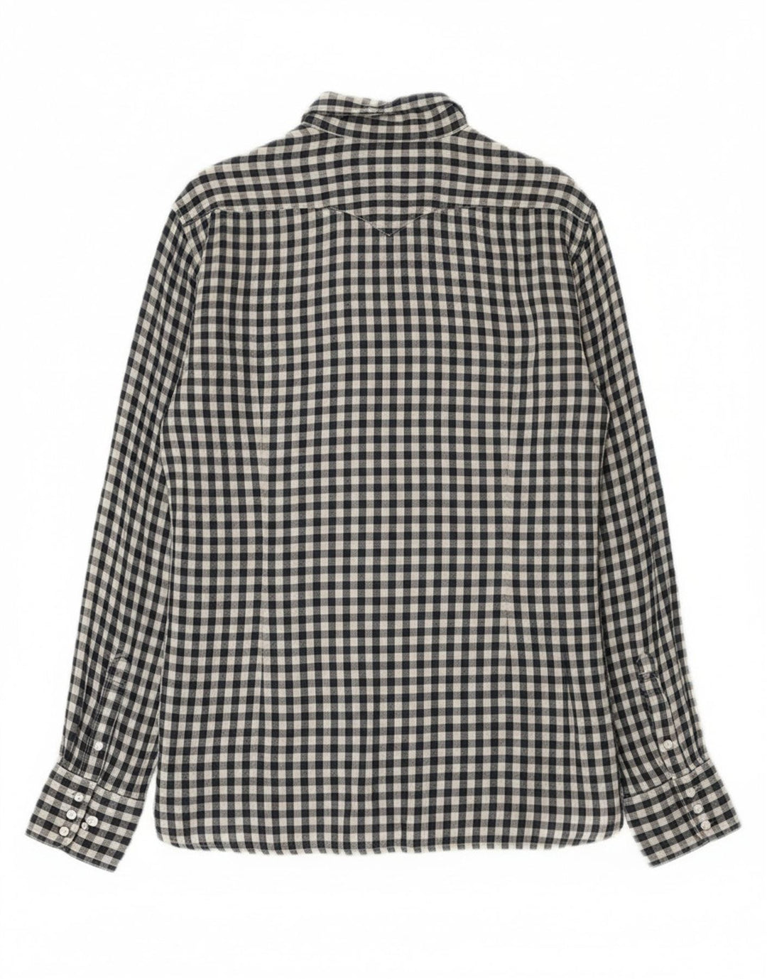 Camicia western da uomo Stefanel grande in cotone a quadretti blu navy