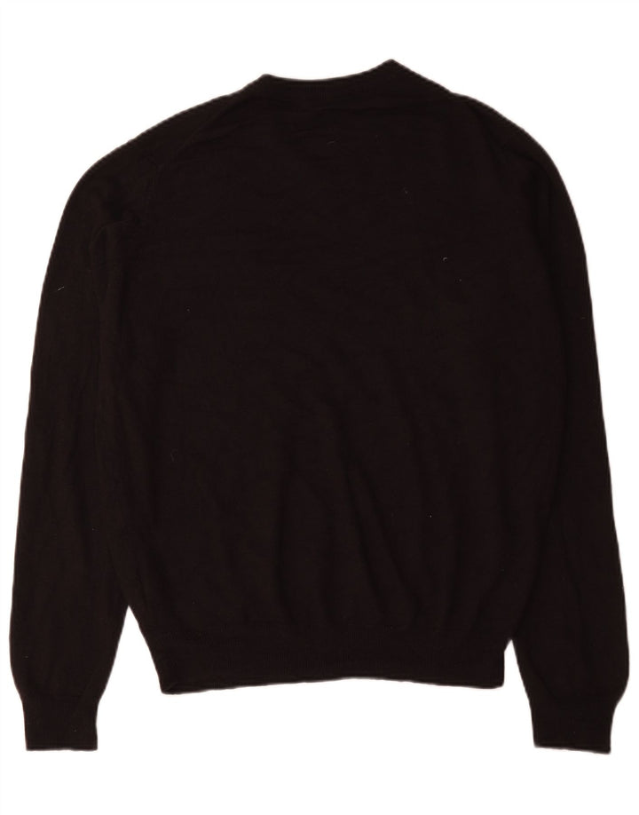 Maglione da uomo con scollo a V James Pringle, acrilico nero medio