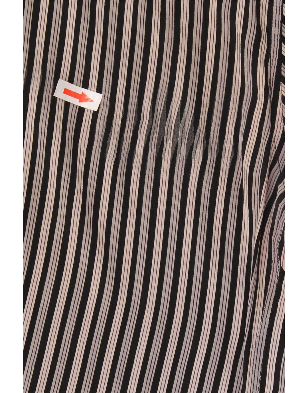 MESSORI Camicia a maniche corte da uomo piccola in seta a righe nere