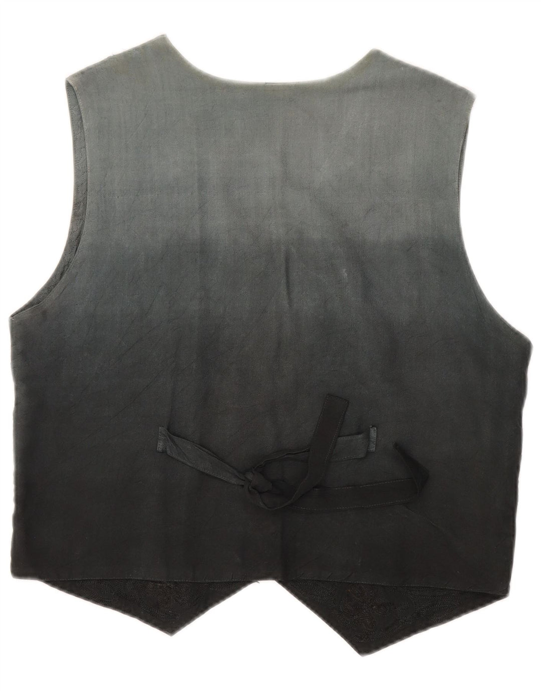 Gilet da donna VINTAGE UK 16 grande floreale nero