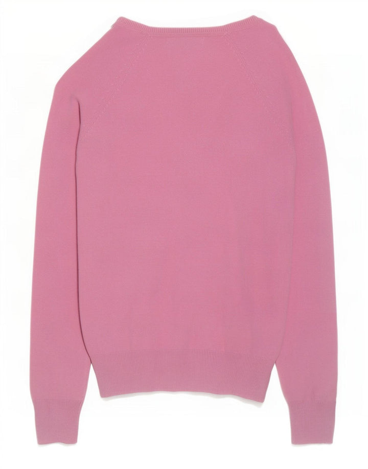 Maglione cardigan da donna Zara UK 12 cotone rosa medio