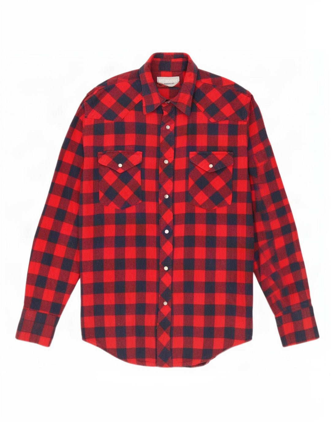 Camicia da uomo in flanella Wrangler in cotone a quadretti rosso medio