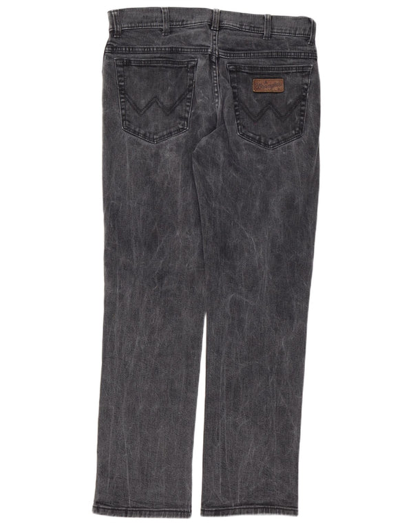Jeans dritti elasticizzati Texas da uomo Wrangler W34 L32 cotone grigio