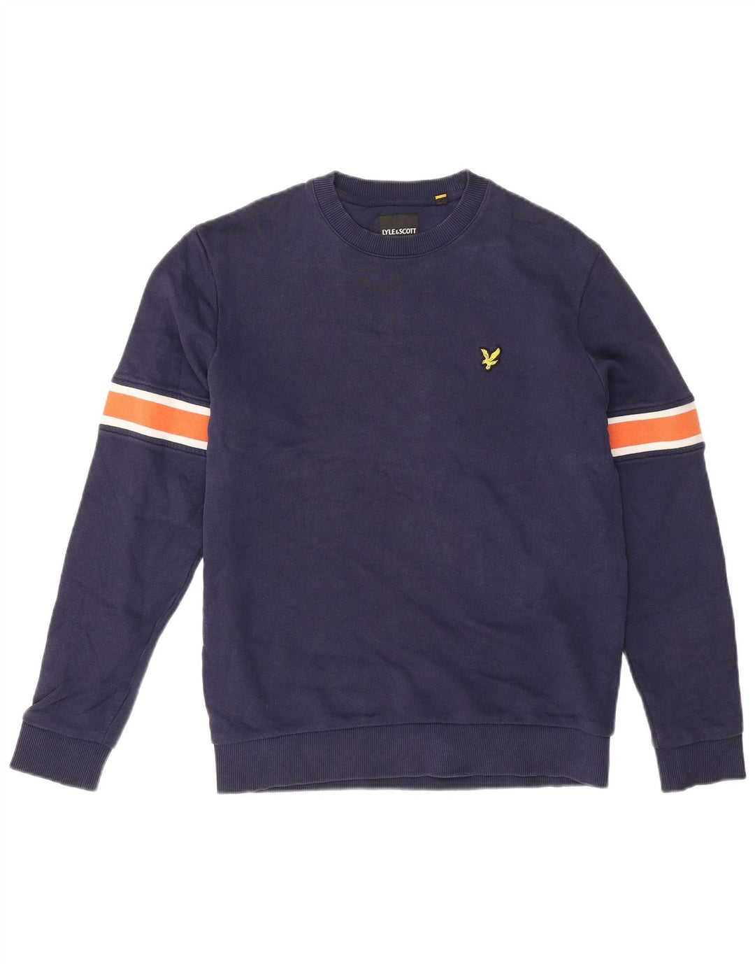 Felpa da uomo Lyle & Scott, piccola, in cotone color block blu navy