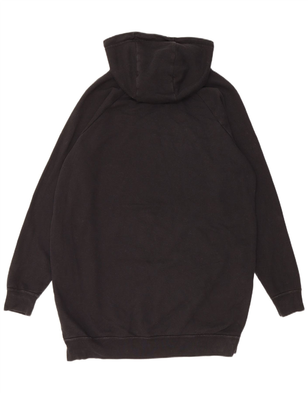 Felpa con cappuccio oversize lunga da donna Nike UK 14 cotone nero medio