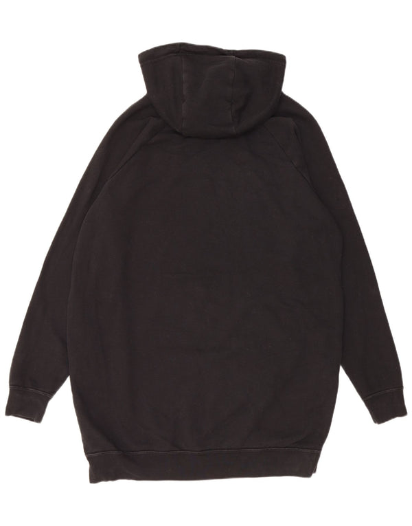 Felpa con cappuccio oversize lunga da donna Nike UK 14 cotone nero medio