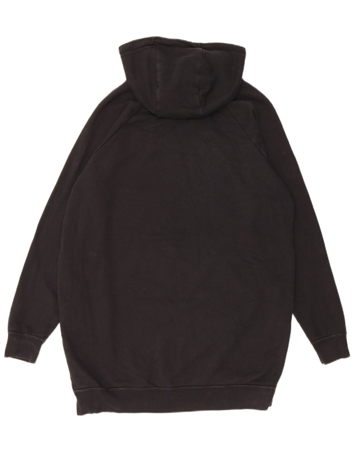 Felpa con cappuccio oversize lunga da donna Nike UK 14 cotone nero medio