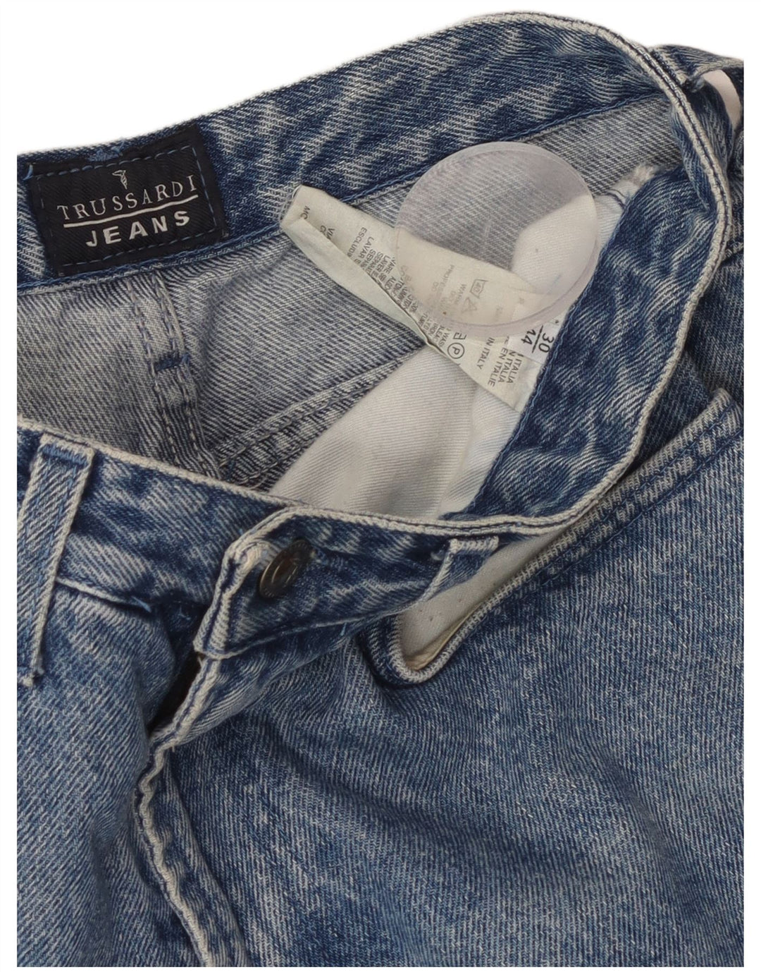 Jeans TRUSSARDI Donna Tapered IT 44 Medio W30 L31 Blu Cotone