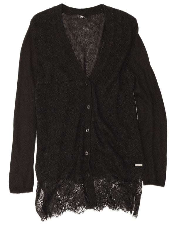 Maglione cardigan lungo da donna Guess UK 10 piccolo nero screziato