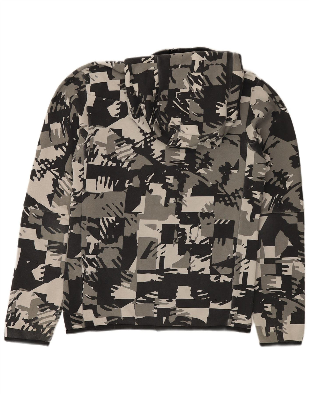 Felpa con cappuccio e zip Nike da uomo XS in cotone mimetico grigio