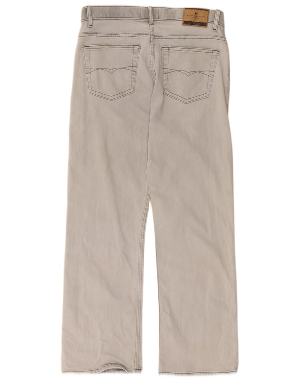 Jeans dritti Marks & Spencer da uomo blu Harbour W34 L29 cotone grigio