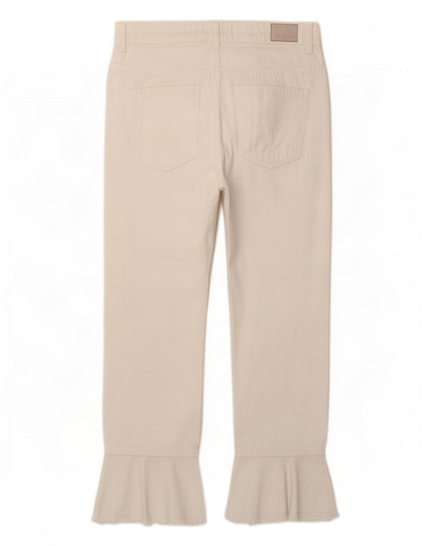 Jeans corti da donna Zara EU 36 XS W26 L26 Cotone bianco