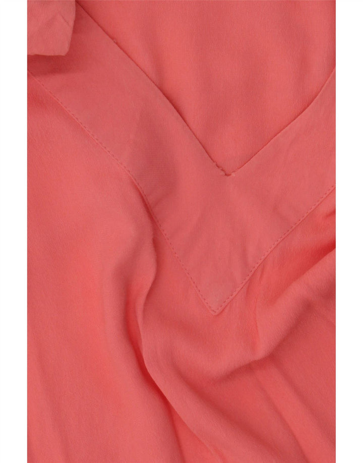 Top tunica a maniche lunghe da donna Zara UK 10 Small rosa viscosa