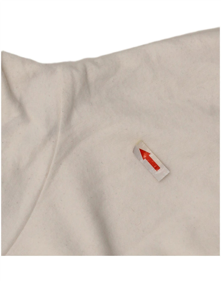 Top manica lunga da donna Marks & Spencer UK 12 poliestere bianco medio