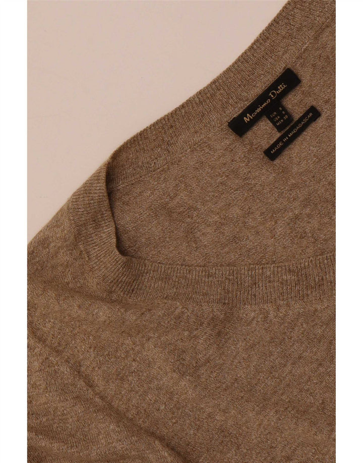 Maglia da donna Massimo Dutti manica 3/4 UK 10 piccola marrone