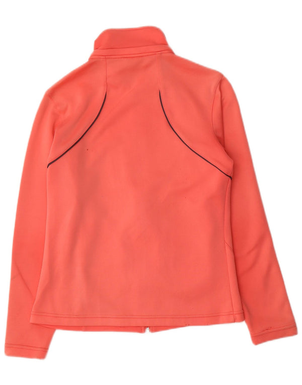 Asics Womens Tracksuit Top Jacket UK 8 Small Orange Polyester