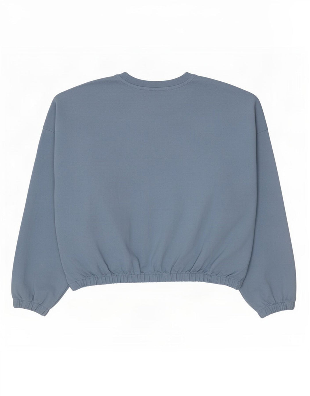 Felpa oversize corta Adidas da donna, maglione UK 8, piccolo cotone blu
