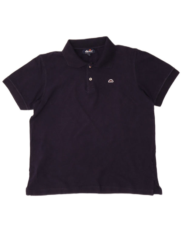 Polo da uomo ELLESSE Large in cotone blu navy