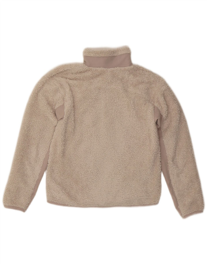 Giacca in pile oversize da donna NIKE UK 6 XS Poliestere color block beige