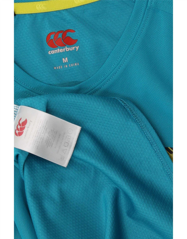 T-shirt grafica da uomo Canterbury Top in poliestere blu medio
