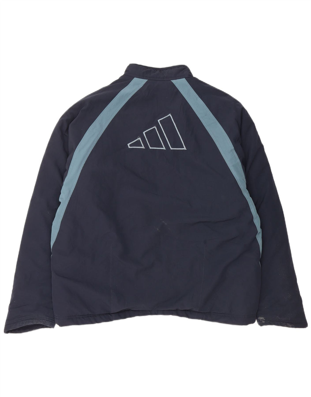 Giacca da ginnastica grafica da uomo Adidas grande in poliestere blu navy