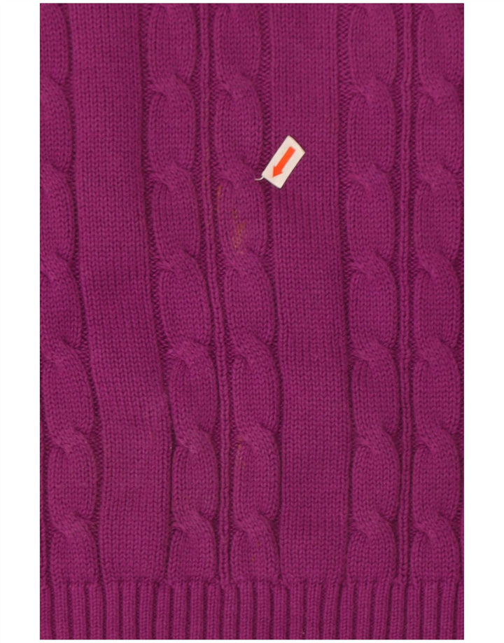 Maglione maglione girocollo da uomo Marks & Spencer grande cotone viola