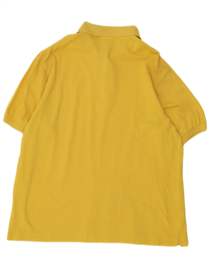 Polo da uomo Lacoste taglia 6 XL in cotone giallo