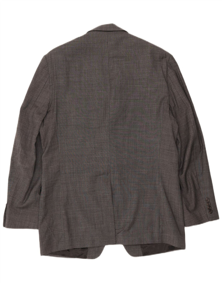 Giacca blazer da uomo a 2 bottoni Chaps UK 42 XL lana grigia