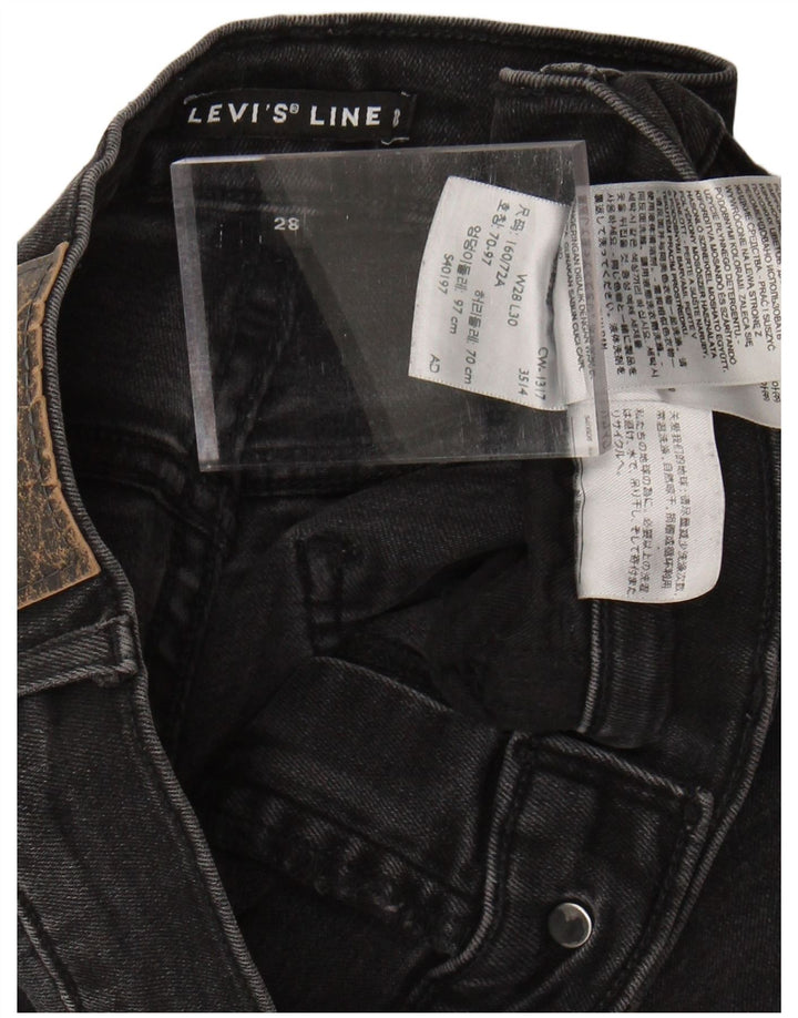 LEVI'S Womens Skinny Jeans W28 L30 Black Cotton
