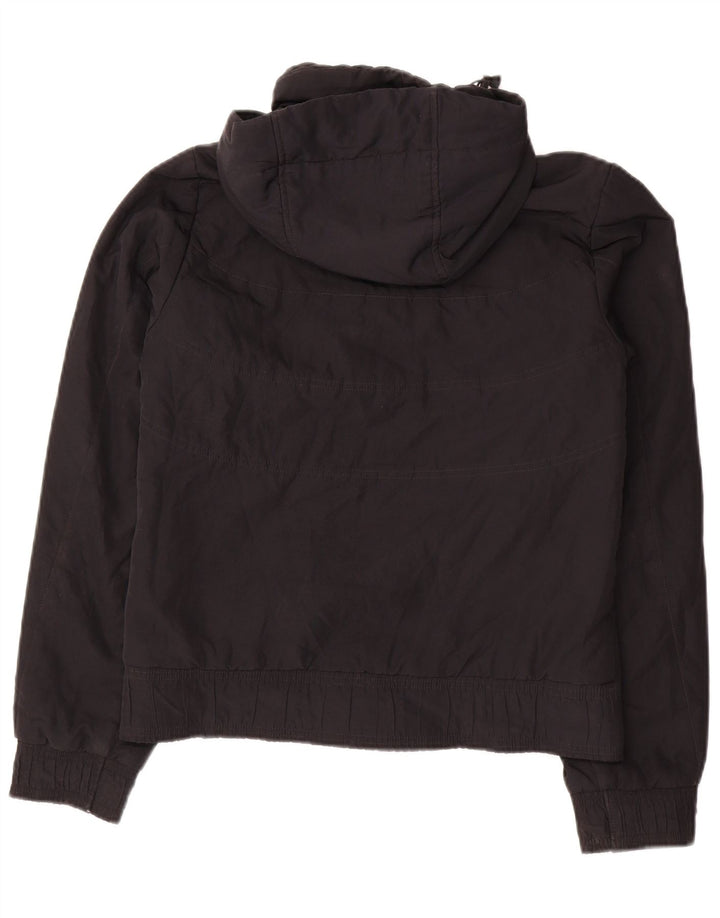 Giacca a vento con cappuccio da donna Nike UK 10 Small Nero Poliestere