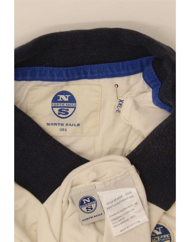 Polo da rugby da uomo North Sails 2XL in cotone bianco