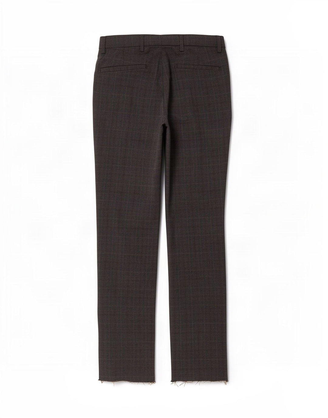 Pantaloni chino da uomo Marks & Spencer W30 L33 Poliestere a quadri marroni