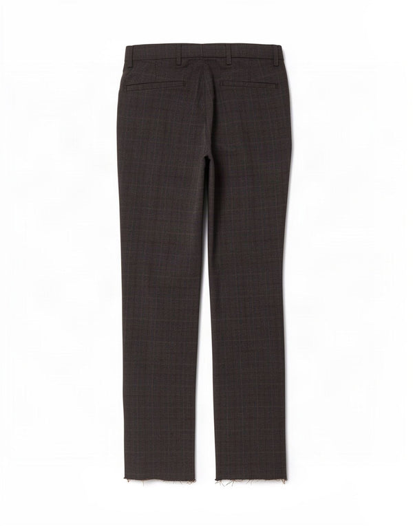 Marks & Spencer Mens Chino Trousers W30 L33 Brown Check Polyester