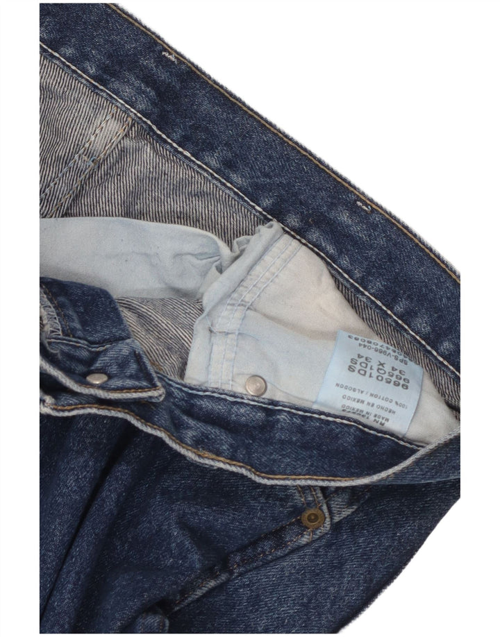 Jeans dritti da uomo Wrangler W34 L29 cotone blu