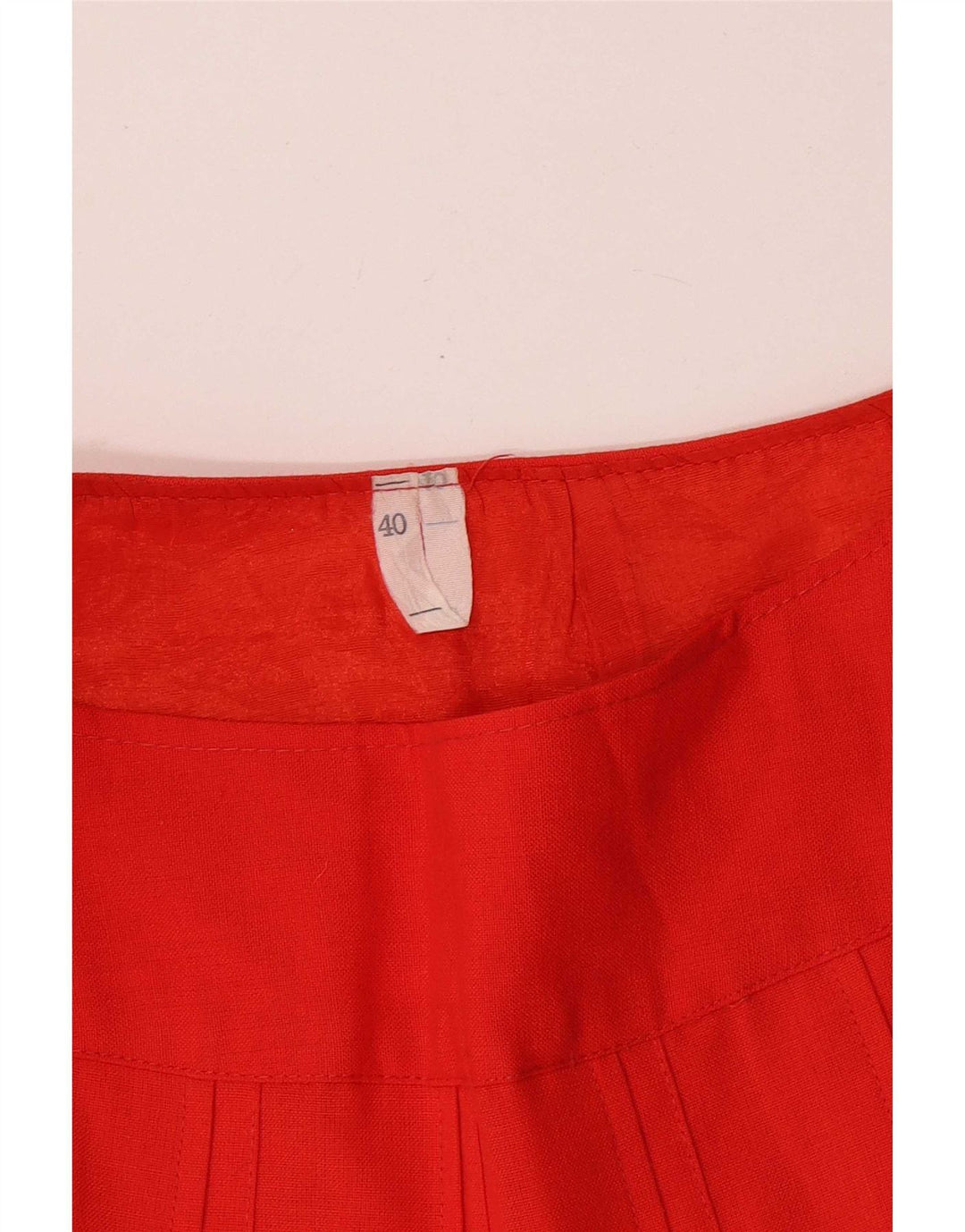 Mini gonna a pieghe vintage da donna IT 40 piccola W26 rossa