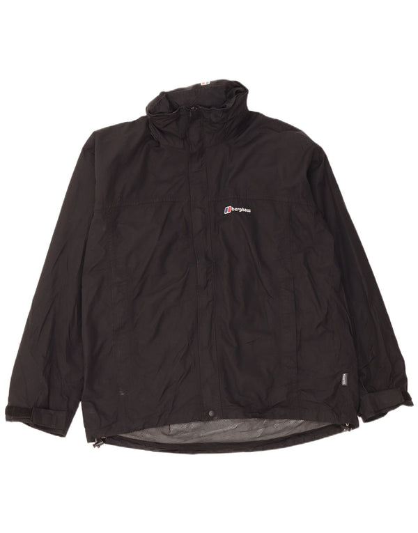 Giacca antipioggia da uomo con cappuccio Berghaus UK 42 XL nylon nero