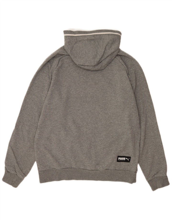 Felpa con cappuccio grafica da uomo Puma in cotone grigio medio