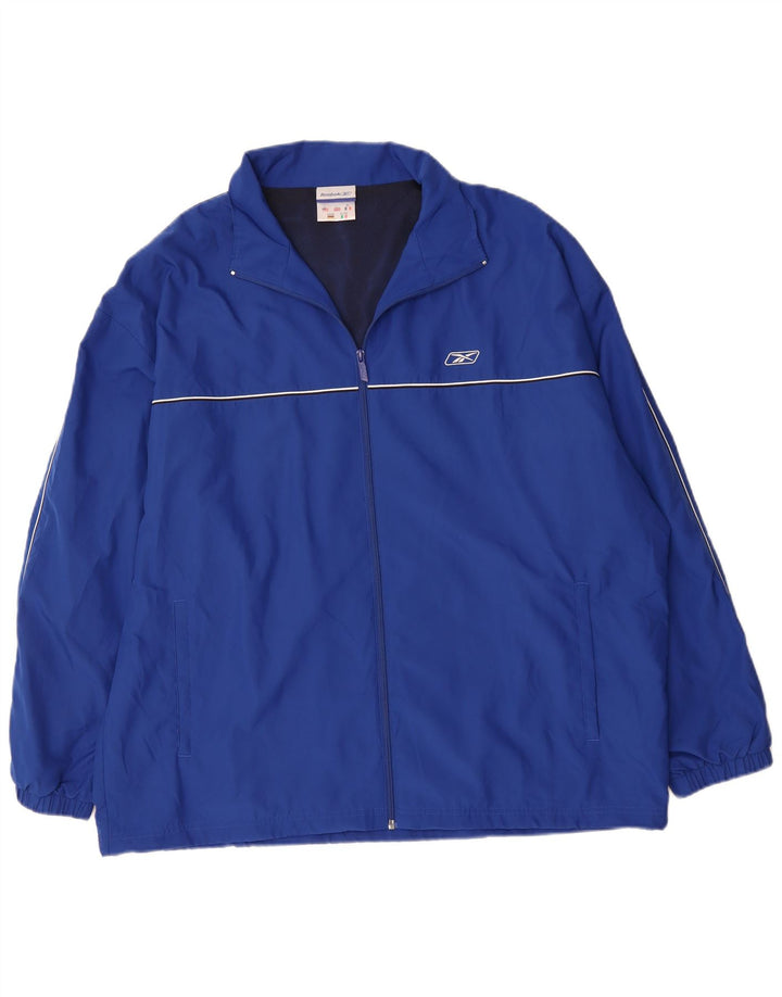 Giacca da tuta da uomo REEBOK grande blu in poliestere