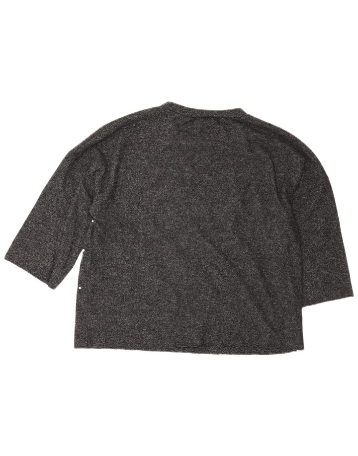 Top Zara da donna oversize con maniche a 3/4 UK 14 Poliestere grigio medio