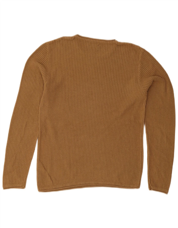 Maglione maglione girocollo da uomo Jack & Jones in cotone beige medio