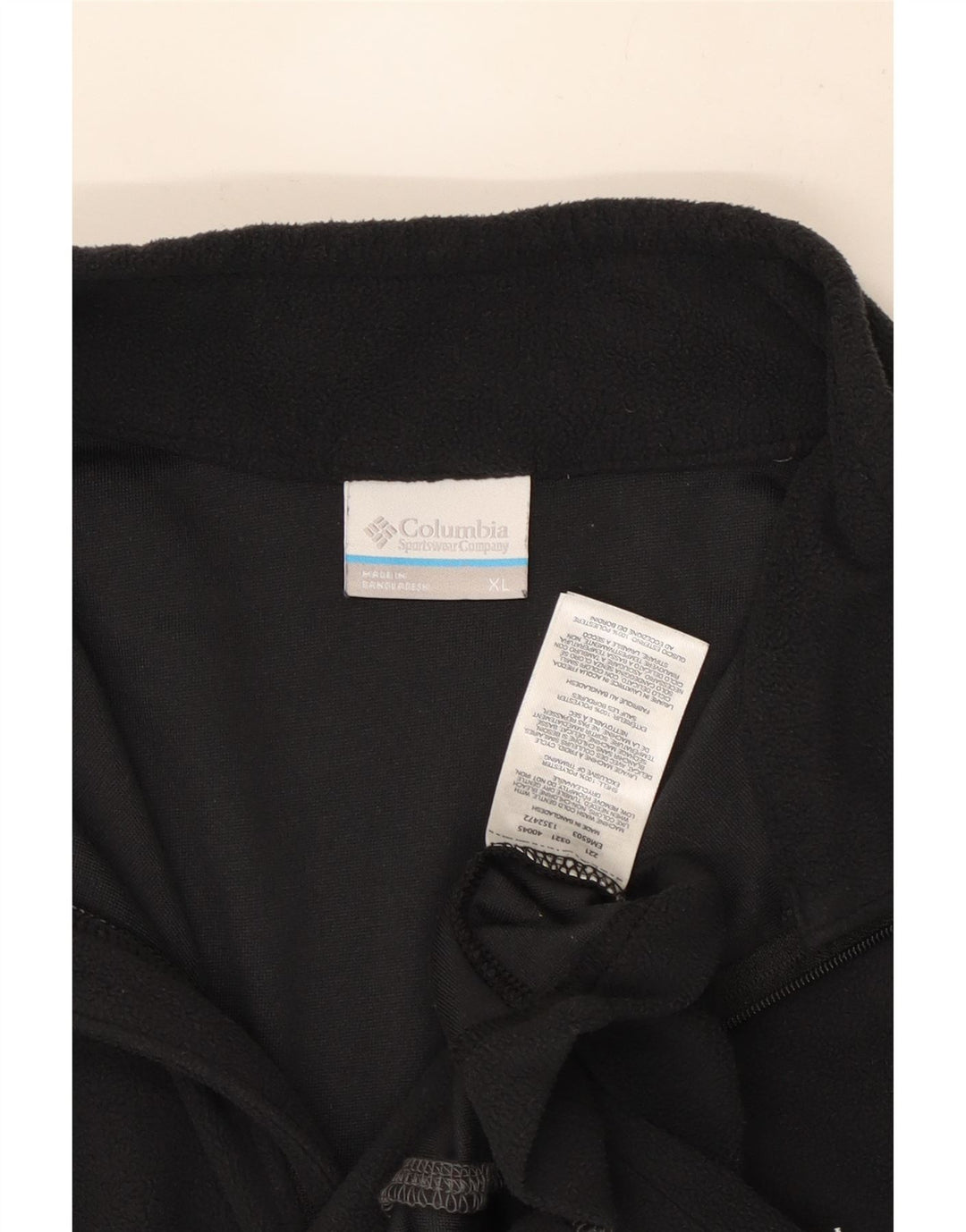 Maglione in pile Columbia da uomo con zip e collo XL in poliestere grigio