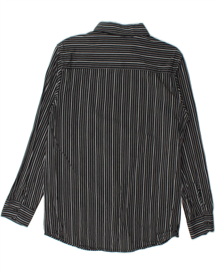 DOCKERS Boys Shirt 14-15 Years Large Black Striped Cotton Vintage Dockers and Second-Hand Dockers from Messina Hembry 